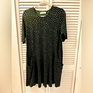 Ava Sky Fighting Eel Green and Black Dress -Medium